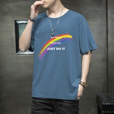 2026夏季新款青少年潮流短袖T恤大码男士薄款上衣1210-2-DT31-P10，男装T恤，星座1816-2（原1210–2）