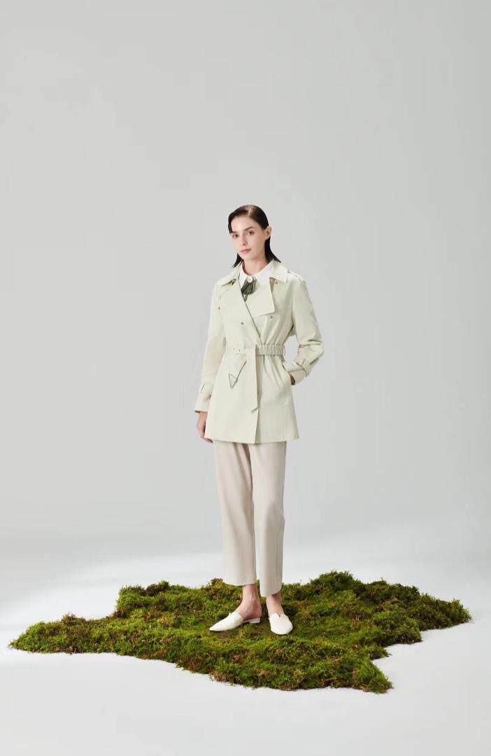 【现货】22春季新款韩版修身风衣，女装风衣，"JINI PIUS及加"