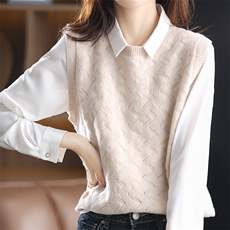 2025年秋季百搭时尚百搭通勤简约休闲马甲，女装马甲，德聚羊绒