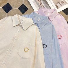 条纹长袖衬衫男春秋日系帅ins防晒服韩版潮流宽松外套CY1049-P41，男装衬衫，星座412-3