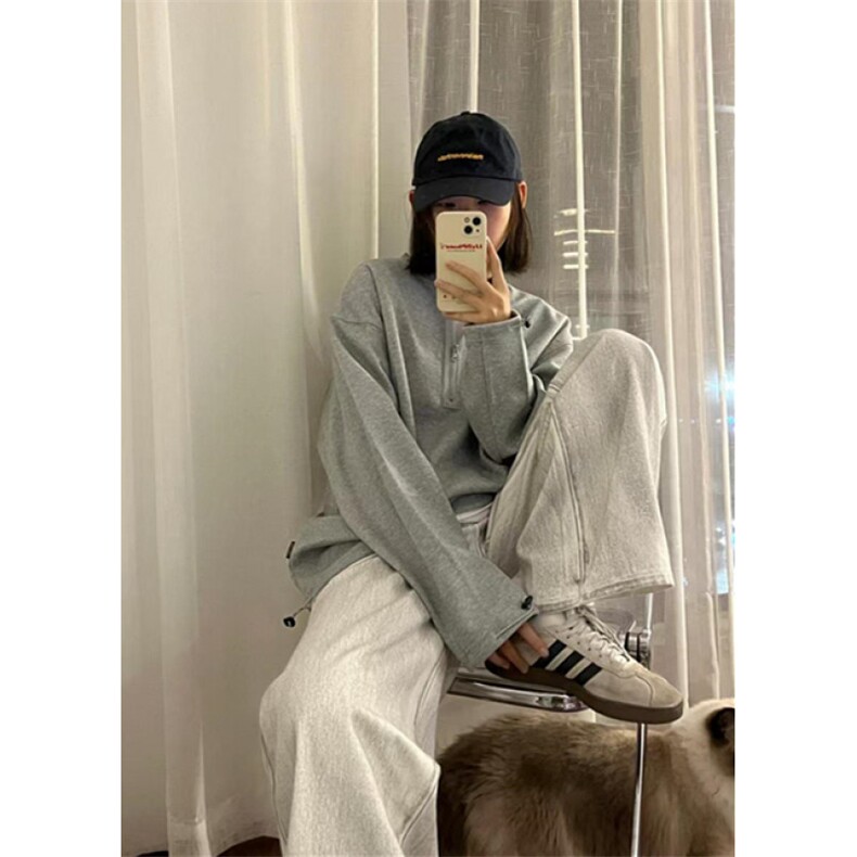 春季美式复古街头潮流半拉链卫衣男宽松痞帅百搭上衣外套T122,男装卫衣,星座1116A（原606A-3）