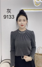 2024年秋季纯色百搭打底衫宽松小衫女，女装衬衫，思沃羊绒