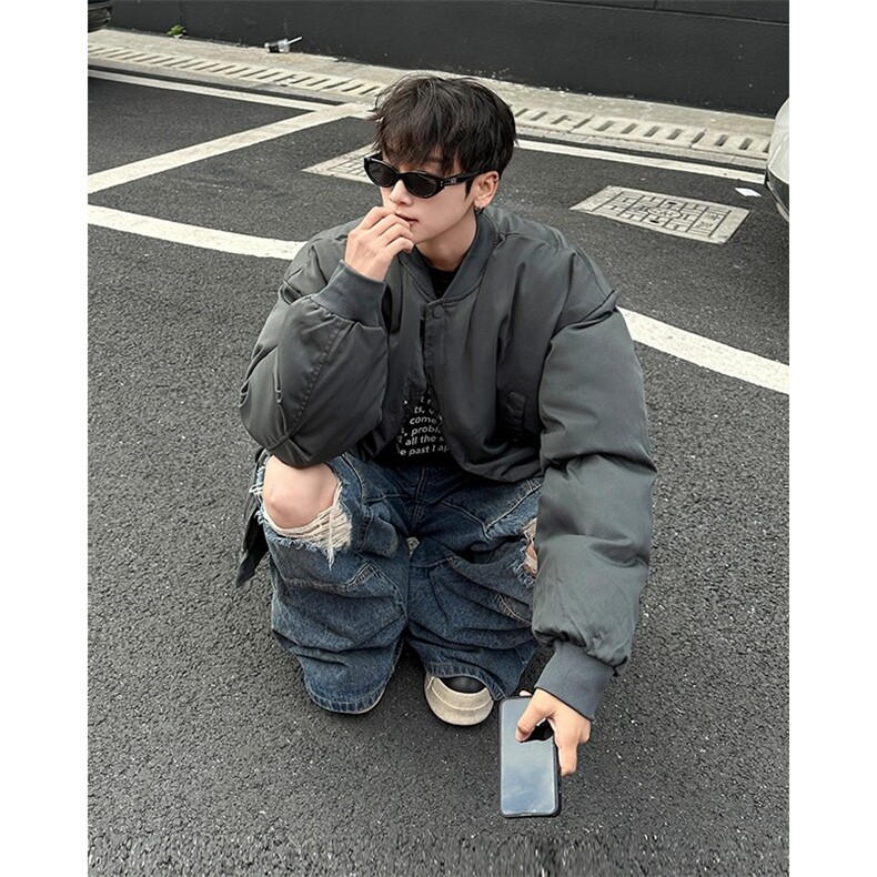 棉服男日系复古棒球服棉衣情侣休闲飞行服HY303P90,男装棉衣,星座1116-2