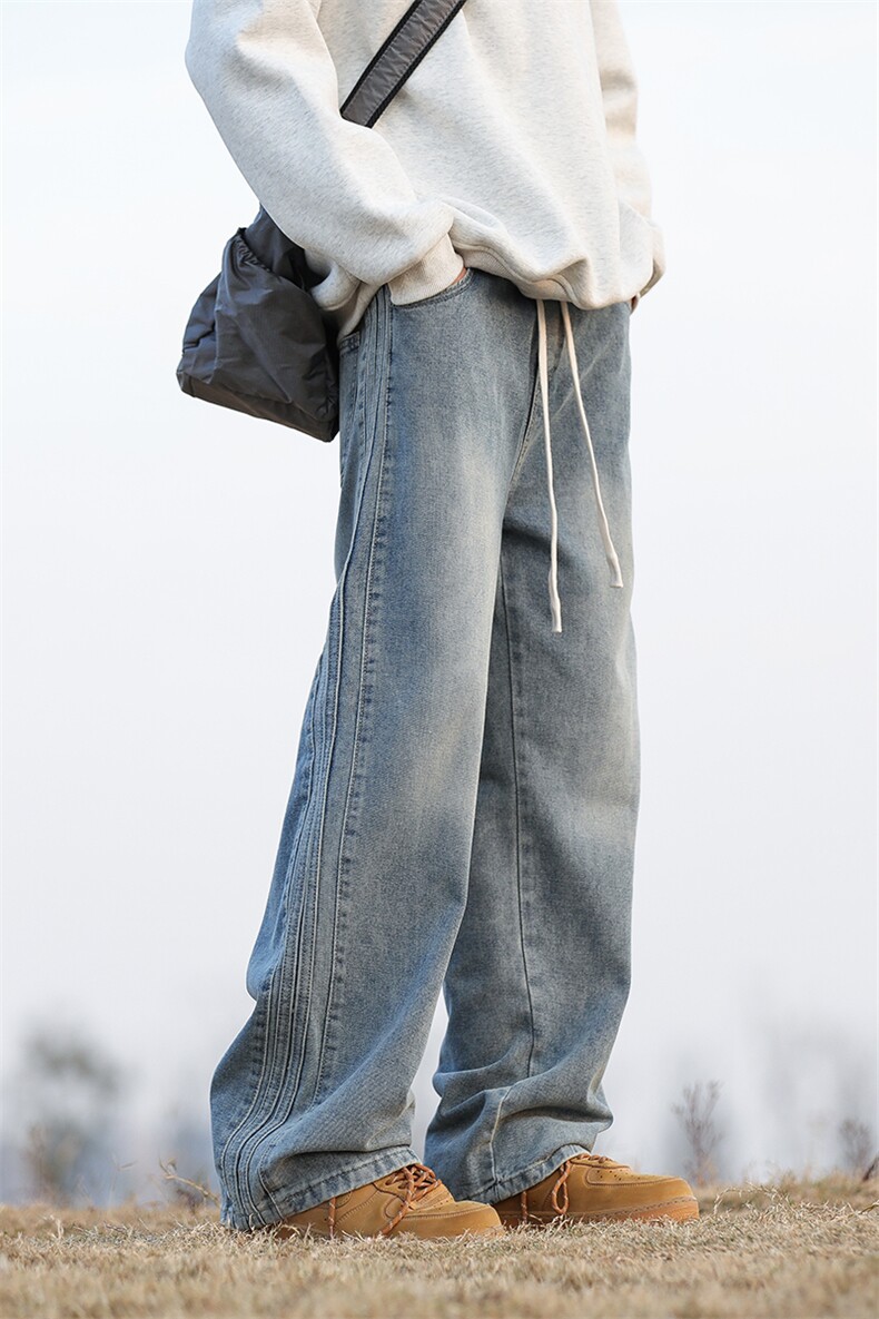 903-YK28-特P65【S-3XL】爆数据款织带条纹牛仔裤！3,男装牛仔裤,星座903