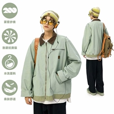 初秋潮高街情侣款日系复古撞色飞行员工装夹克外套女W6633-P68，男装夹克，星座412-3