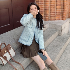 现货主推感90白鹅绒内胆小香风款号T198-P265K388，女装羽绒服，浙宝305