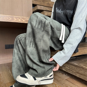 K25105特批25控49秋季新款潮牌扎染休闲裤男慵懒美式直筒裤男裤子图片