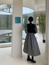 拼接连衣裙，女装连衣裙，深度