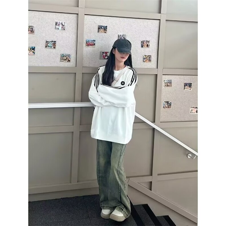 5552-P45港风潮流韩版新款圆领休闲宽松上衣,女装卫衣/绒衫,星座617A-2