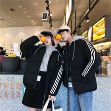 冬季女士面包服手拍棉三条杠情侣棉衣棉服宽松女外套1802/P75，女装棉衣/棉服，星座1506-1