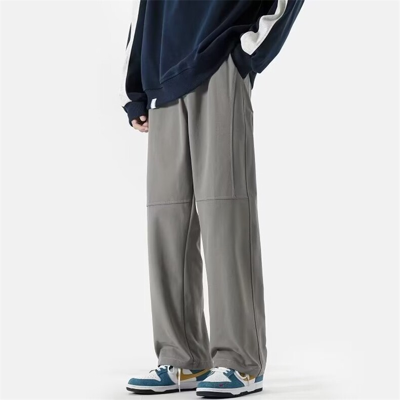 百搭休闲长裤男款日系纯棉直筒裤子男垂感工装阔腿裤K1155，男装工装外套，星座1116A-1（原606A）