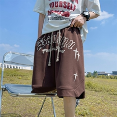 抖音品质260克重磅发泡纯棉短裤XDK235-P45-控68，男装牛仔裤，电商B370