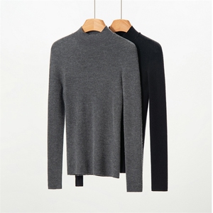 2025年秋季常规通勤羊绒衫女士修身半高图片
