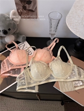 日系蕾丝防凸点内衣女小胸聚拢胸罩轻薄透气显小文胸，文胸，梦白服饰厂
