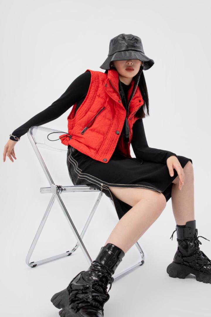 潮牌羽绒马甲，女装马甲，zha ha