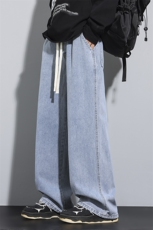 冬季加绒加厚牛仔裤男棉裤秋裤保暖抗寒宽松直筒裤子110-1-P45，男装牛仔裤，星座1006-1