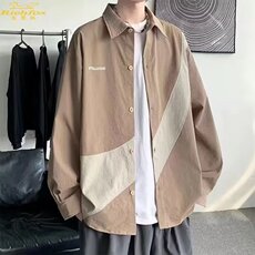 春秋季港风衬衫男士长袖宽松潮流百搭学生韩版休闲衬衫外套情侣装，男装衬衫，星座1210-1
