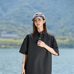 美式纯色POLO衫短袖夏季宽松百搭复古半袖上衣 A406 T6052 特P35图片