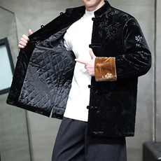 新中式棉服现货大码情侣加厚棉衣丝绒压花MY9911-P130控188，男装棉衣，电商A021