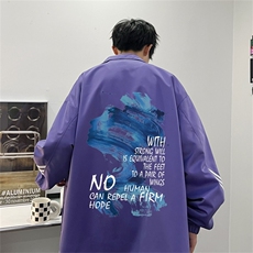 电商DSA028-JKHP1049P60100聚酯新款港风条纹工装夹克男控88，男装夹克，电商A028