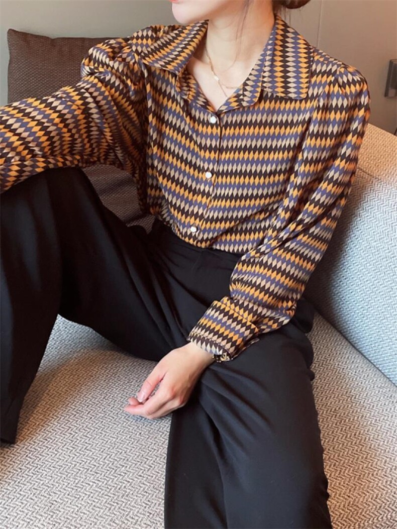 高端定制菱形格衬衣，其它，麦缇诺