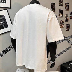 300克得物重磅100纯棉宽松撞色结构感光板短袖T恤男 RH5018-特P32图片
