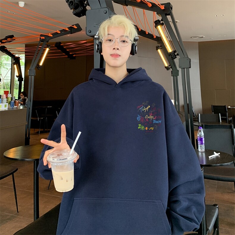 直播460克超厚潮牌重磅纯色连帽卫衣力推男XZ517A-2-WY8842-P68,男装卫衣,星座517A-2