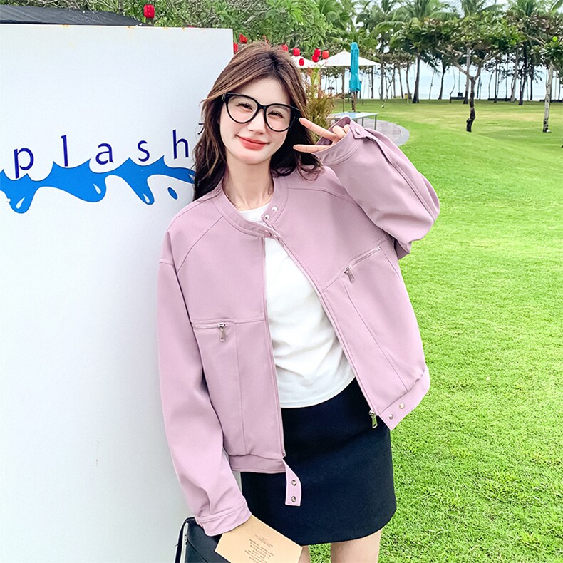 【现货】2025春装新款皮衣短外套ZBA馆126-2520P145K218，女装短外套，浙宝A馆126