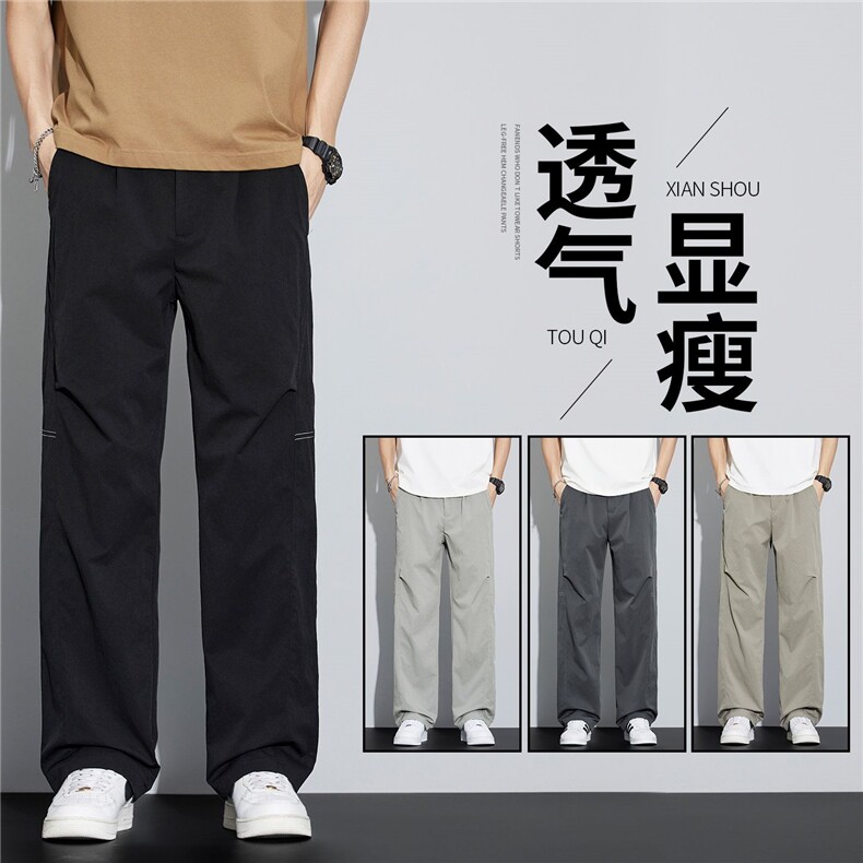 K08-p40外贸 四季有货男士休闲裤春夏秋直筒宽松长裤直筒裤子图片