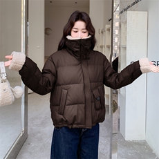 新款主推PU皮50绒羽绒服2671-P275-K398，女装短外套，2C129