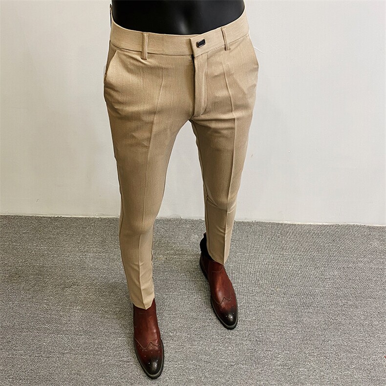 特批新款春夏修身小脚西裤九分0019和长裤001面料75涤纶20棉5氨纶,男装西裤,电商B368