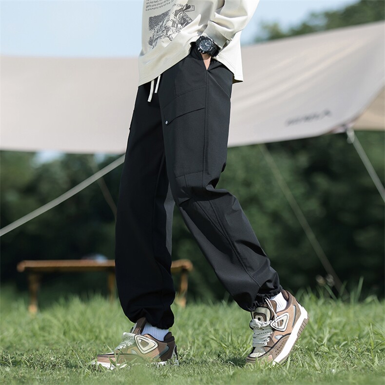 311B-1-K8601-P45控78秋季潮流户外褶皱冲锋裤宽松工装休闲长裤,男装工装外套,星座311B-1