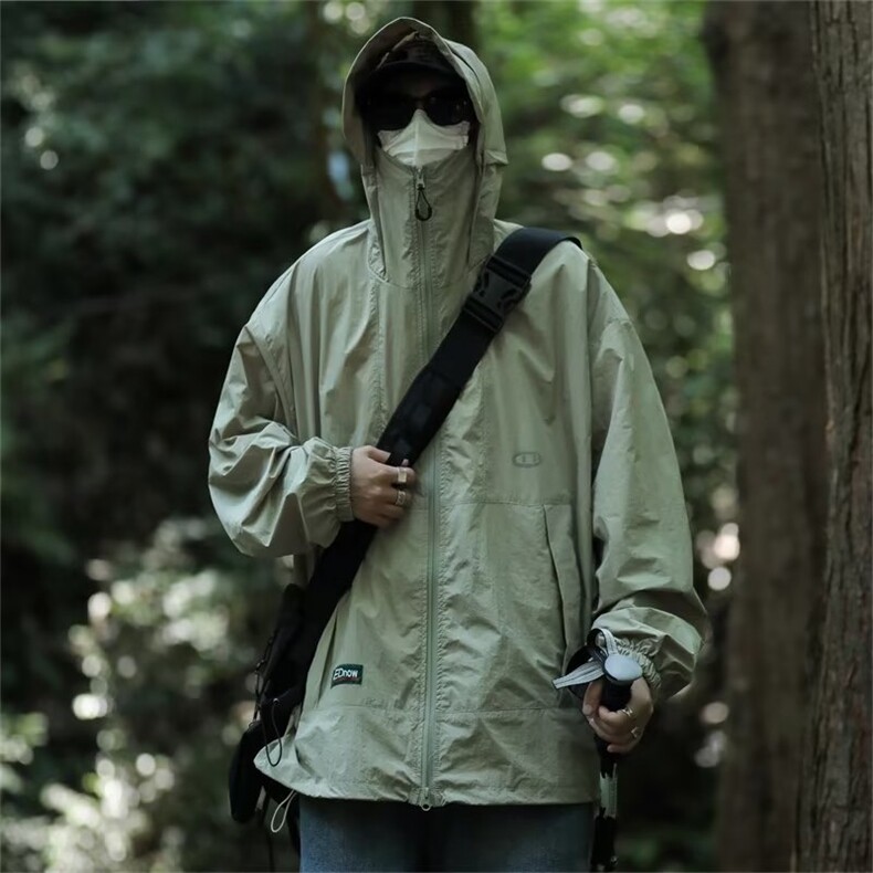 紫色防晒衣女款夏季薄款2025新款防紫外线宽松休闲工装防晒服外套,男装防晒衣,星座302B-3