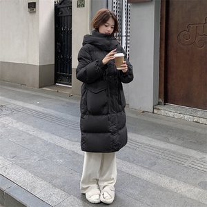 新款冬季保暖羽绒服女长款修身显瘦收腰外套图片
