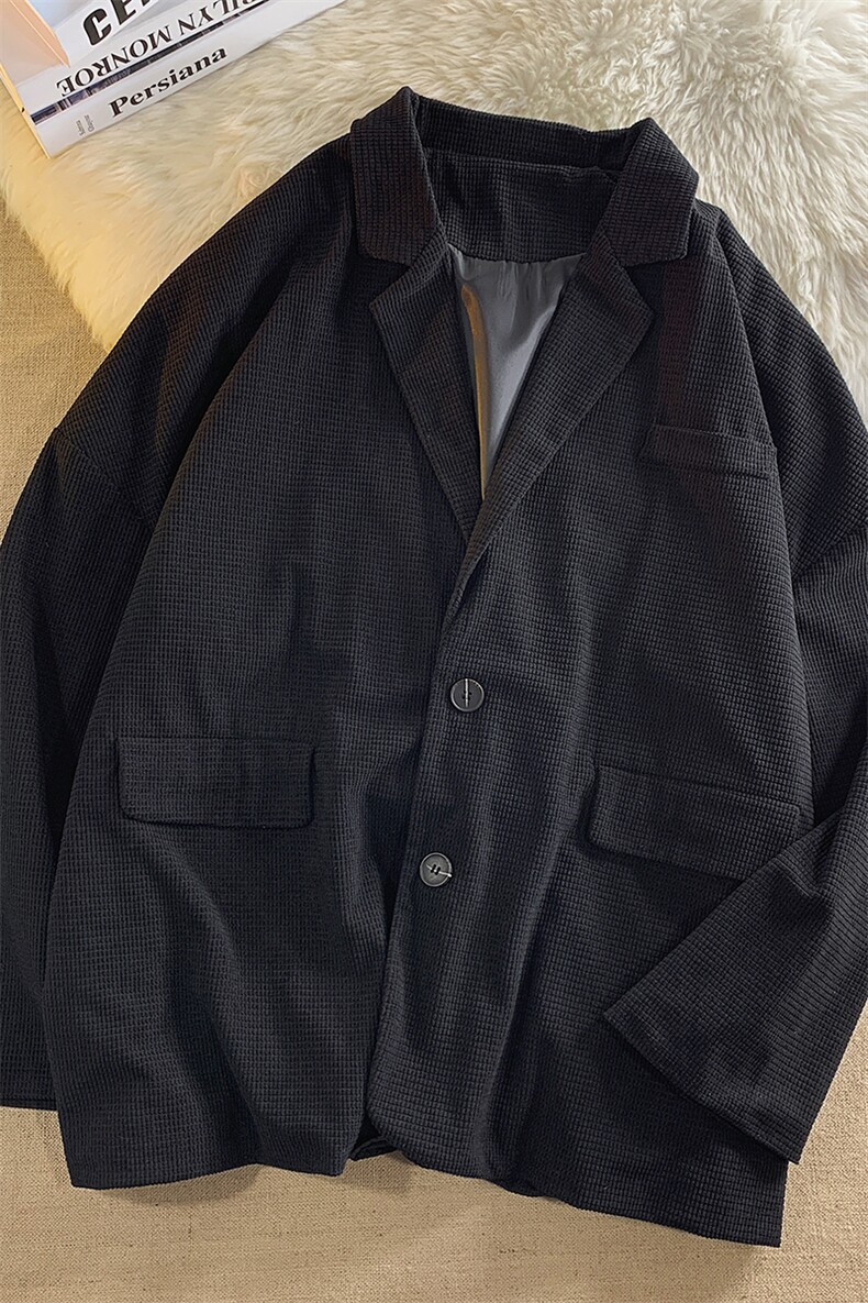 现货纯色宽松小西装男生西服KD401-P55,男装西服套装,电商D312-1