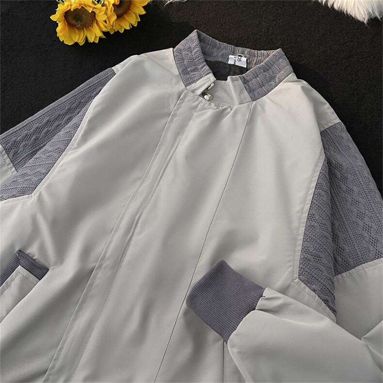 棒球服潮美式复古高街外套男春秋设计感飞行员夹克JK09232-P65图片