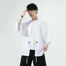 夏季新款冰丝冰感跑量短袖防晒服男士和服七分袖披风111特p25，男装防晒衣，星座815（原A203）