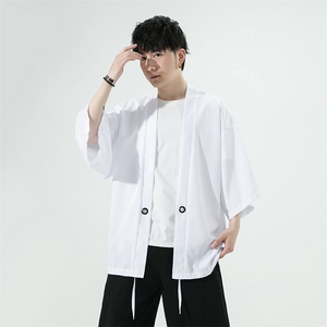 夏季新款冰丝冰感跑量短袖防晒服男士和服七分袖披风111特p25图片
