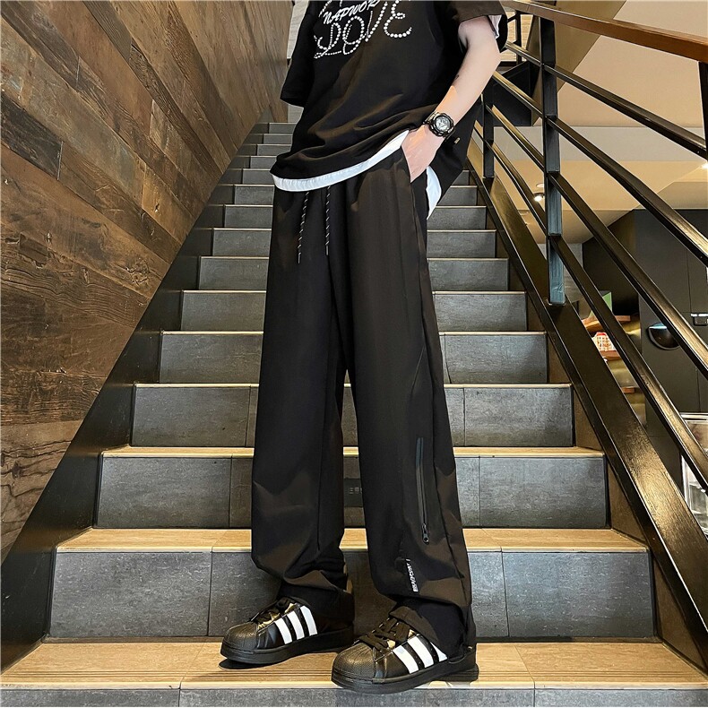 开春新款简约潮流日系机能风拉链户外休闲裤宽松长裤K23521P-28,男装休闲裤,电商A128