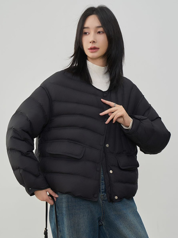 现货2025年冬季新款90白鸭绒休闲风冬季羽绒服女短款,女装羽绒服,阳光伊恋