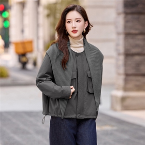 短款棉服女2025秋冬季新款小个子独特超好看洋气轻薄保暖夹棉外套图片