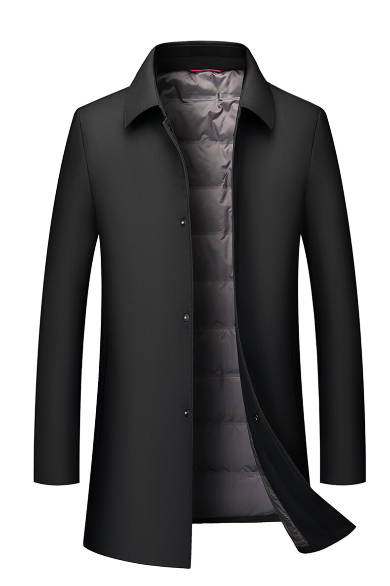 羽绒服男脱卸内胆冬季中年男休闲翻领防寒服爸爸冬装ZL9688-P300,男装羽绒服,电商B212（原钱塘6029）