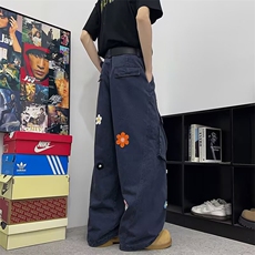 美式设计复古休闲裤女高街显瘦通勤工装裤KZ0126-P70，男装工装外套，星座308B-2