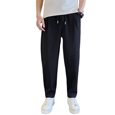 简约休闲弯刀裤男潮牌痞帅直筒阔腿裤2025新款百搭长裤K25157-P70，男装休闲裤，电商A237