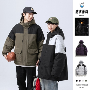 新款港风北面棉服大口袋宽松时尚港风青少年棉袄外套MY9305-1P-95图片
