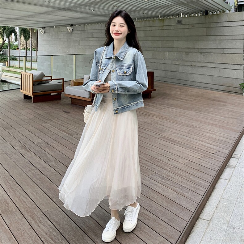 【现货】短外套女2025秋季新款牛仔外套6815---P130---k190,女装短外套,2C253