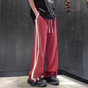 日系长裤拉链时尚新款文艺青春流行夏季微弹休闲裤男潮流图片