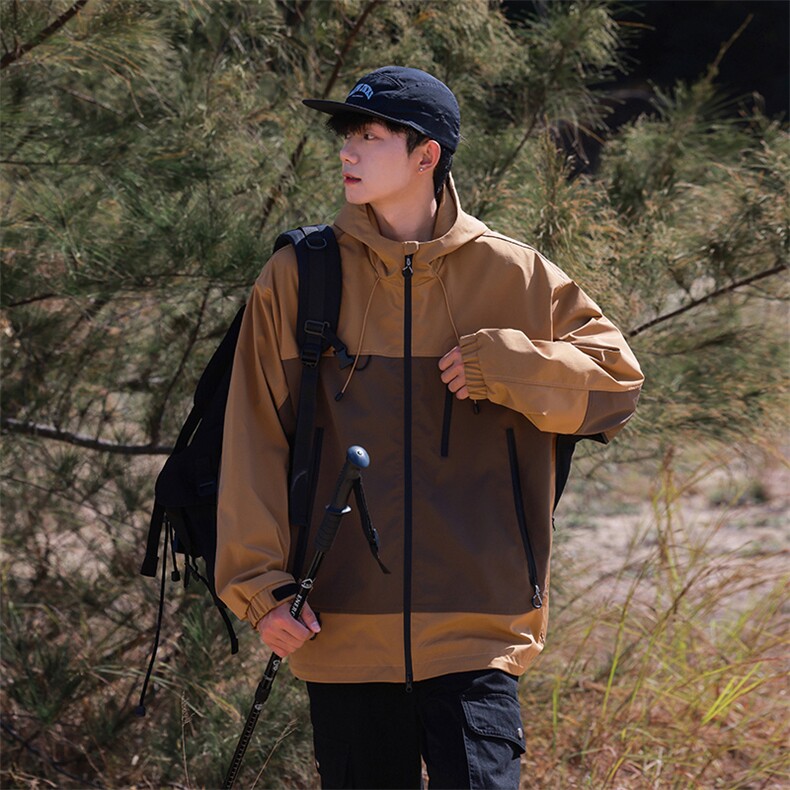 中性风现货三防户外夹克男连帽冲锋衣外套DSA157B-J129-P60,男装夹克,电商A157B