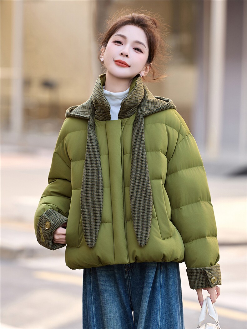 [现货现货]2026冬装新款羽绒服女短款90白鸭绒外套帽子可拆卸现货,女装羽绒服,一安秀
