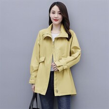 2021春装新款风衣女中长款韩版宽松百搭流行小个子休闲外套，女装风衣，瑶迪依秀